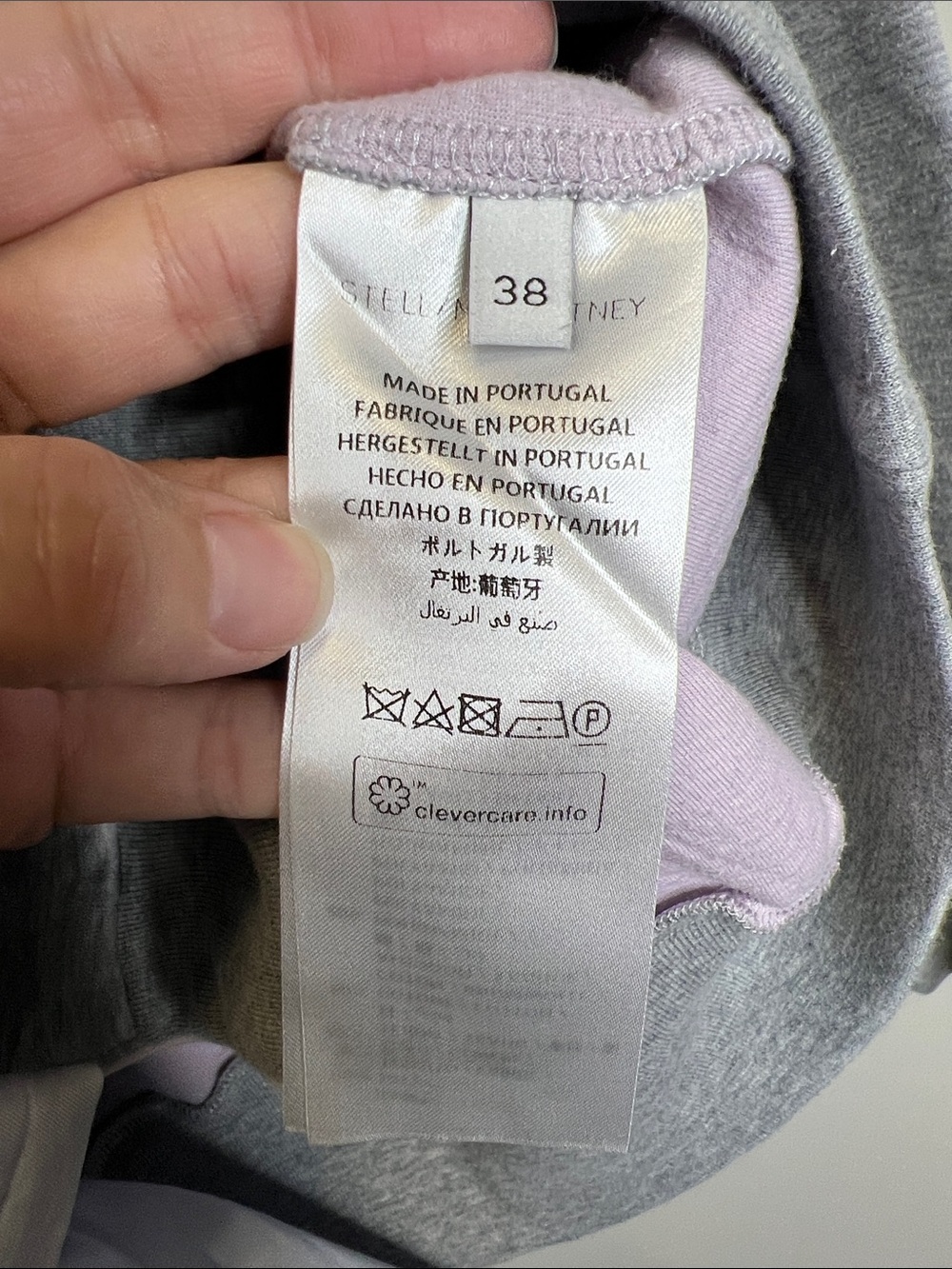 STELLA MCCARTNEY Blue Side Bow Gray Sweatshirt size 38 - Picture 8 of 12